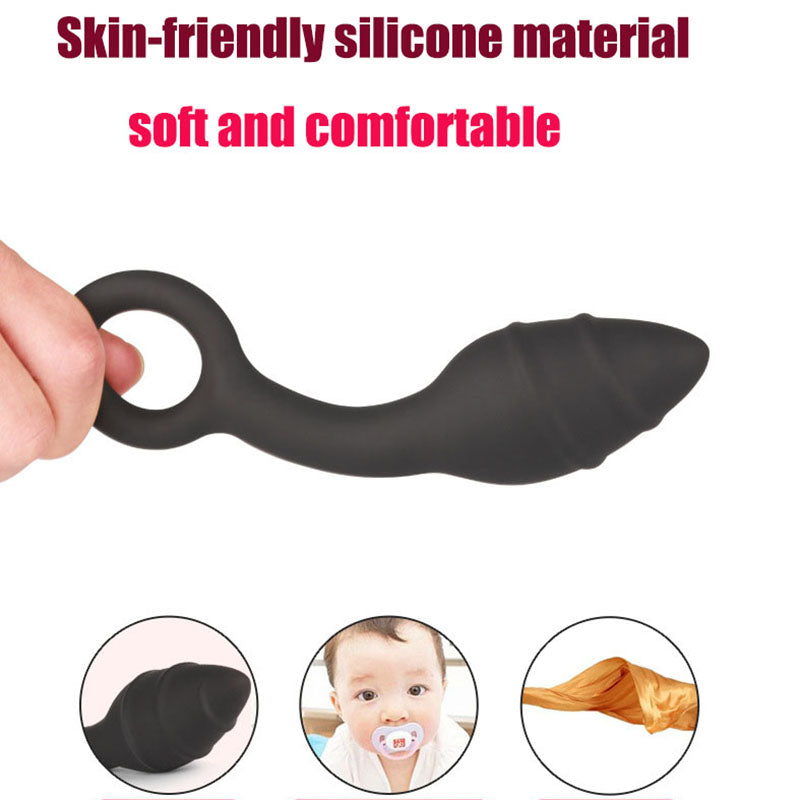 Non-electric Silicone Butt Plug Prostate Massager G-spot Stimulation Anal Dilator-EROSREALM