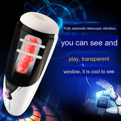 Amelar - App Remote Control Telescopic Sensing Vibration Male Masturbation Cup-EROSREALM