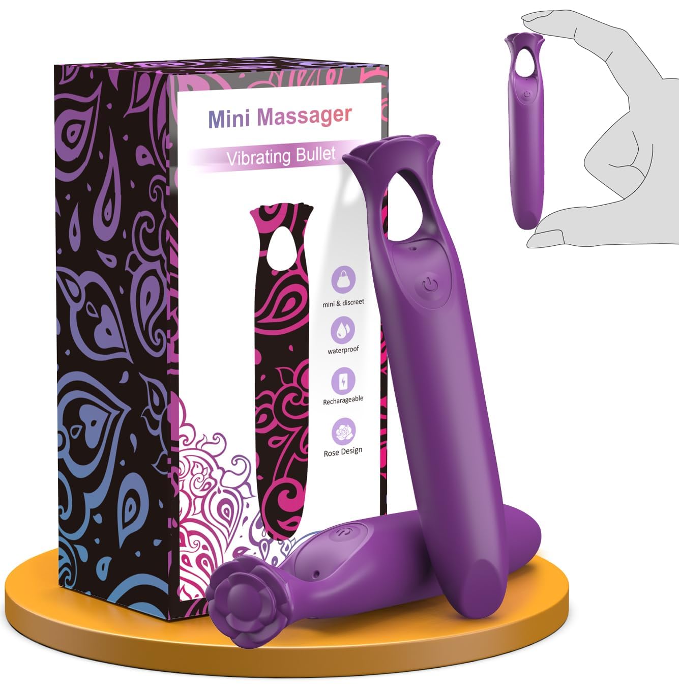 12 Vibrating Modes Rose Lipstick Vibrator-EROSREALM