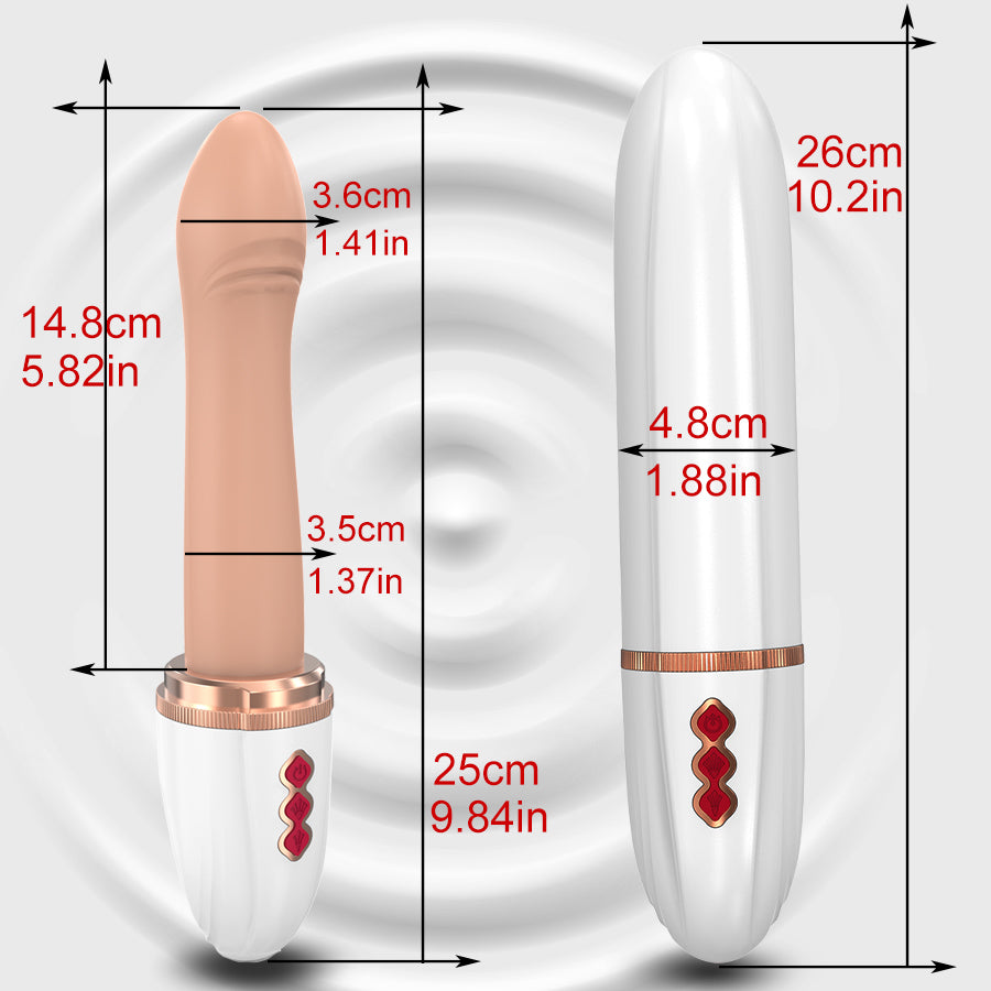 Hand Free 2-in-1 Telescopic Vibrating Dildo Machine-EROSREALM