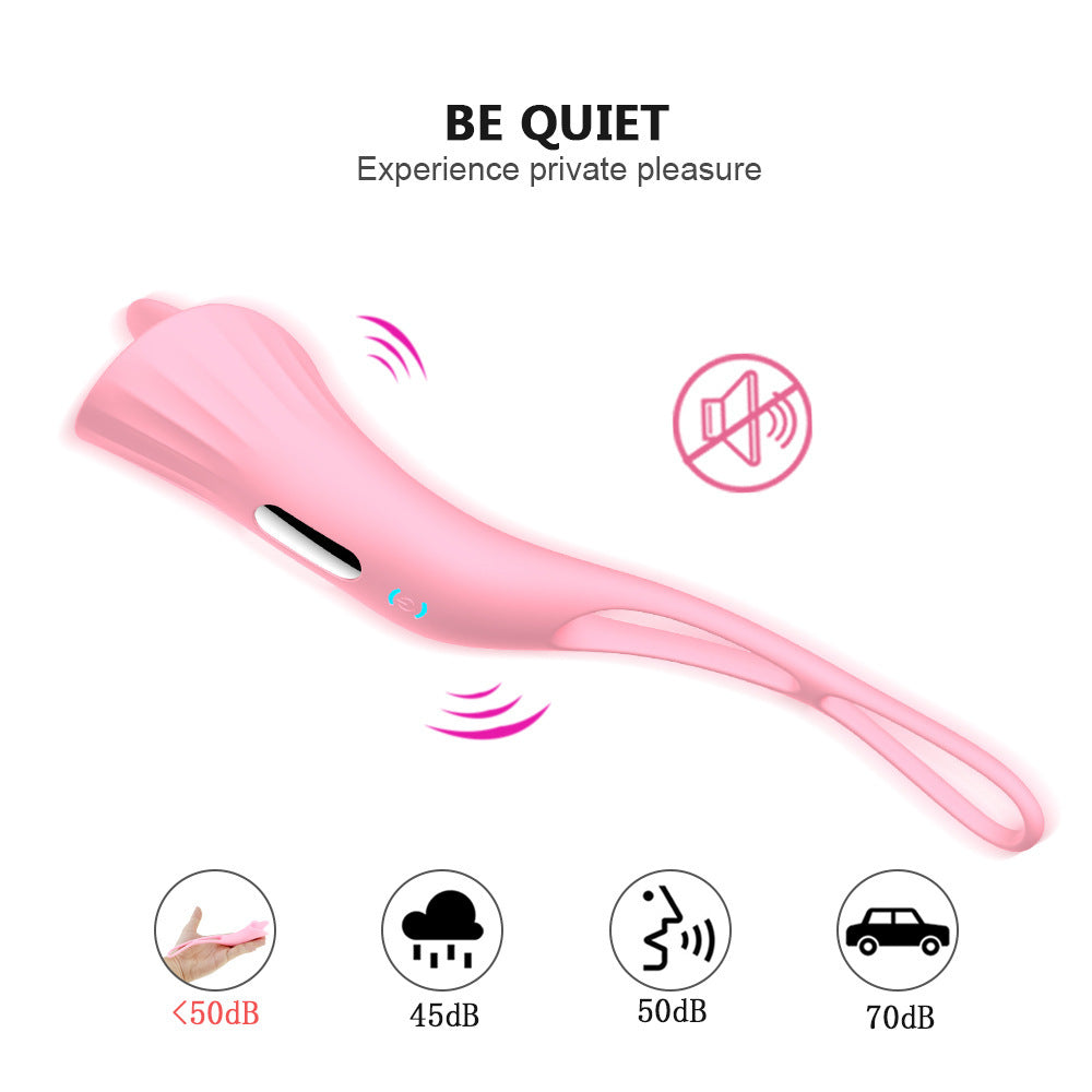 Ballerina Vibrator Tongue Licking Penis Ring Vibrator for Couples-EROSREALM