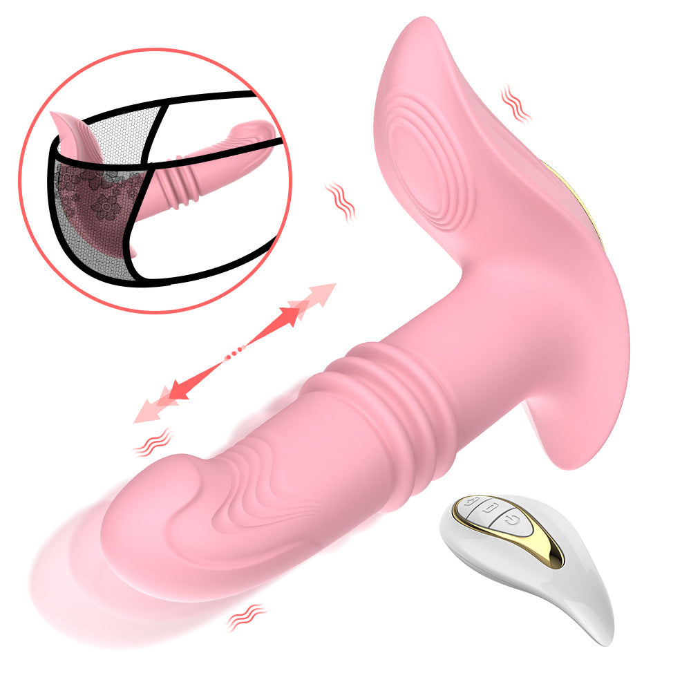 Remote Vibrator Vagina Massage Clitoris Stimulator Thrusting Telescopic Vibrating Panties Masturbator-EROSREALM