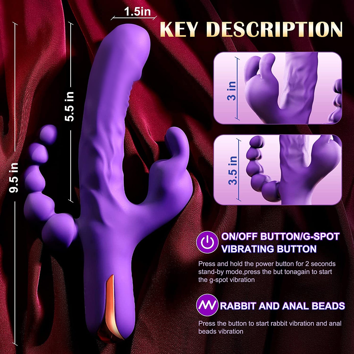 3 In 1 Rabbit Vibrator-EROSREALM