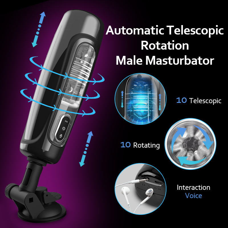 Hand-free Automatic Rotate Male Masturbation Cup-EROSREALM