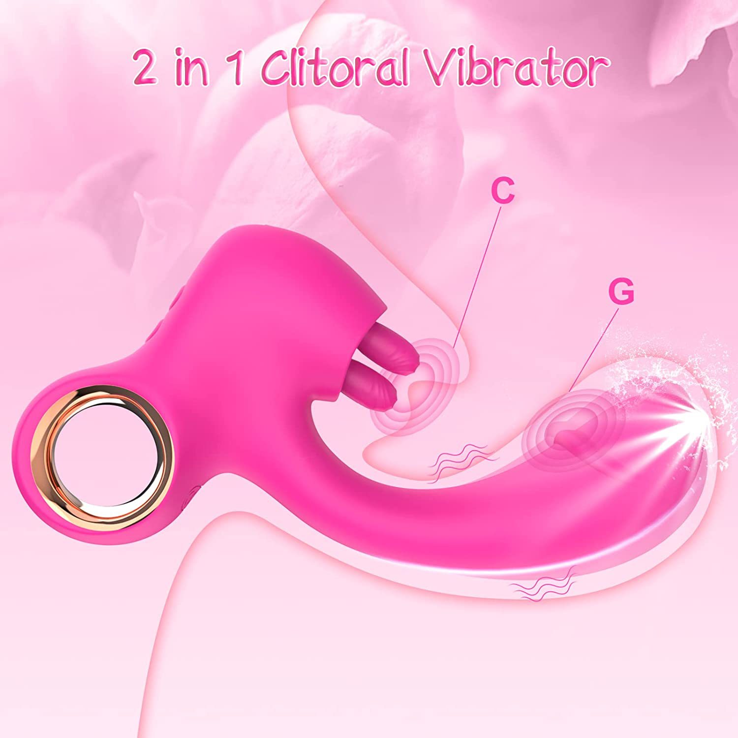 Caroline 2-in-1 Tongue-licking Wearable Vibrator-EROSREALM