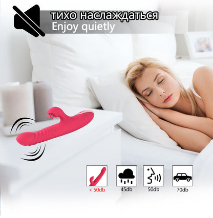 Heating Dildo Vibrator 10 Modes G Spot Vagina Massager-EROSREALM