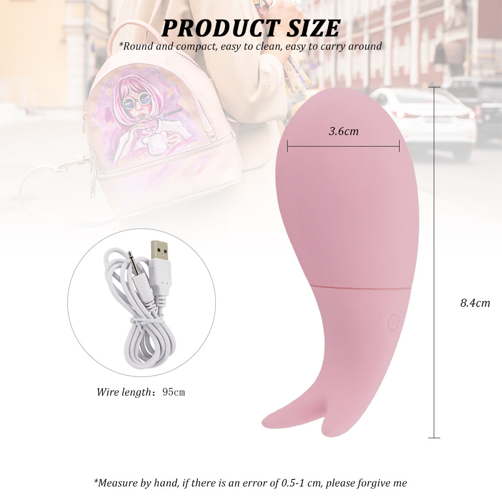 Baby Fish Invisible Mini Whale Vibrator Clitoris G-spot Stimulation USB Charging Vibrating Egg-EROSREALM