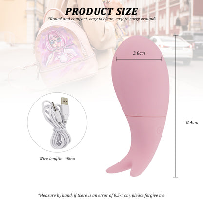 Baby Fish Invisible Mini Whale Vibrator Clitoris G-spot Stimulation USB Charging Vibrating Egg-EROSREALM