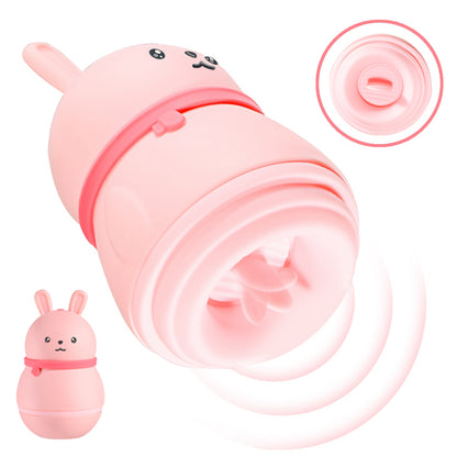 Cute Rabbit Tongue Licking Vibrators Clitoris Anal Nipple Stimulator-EROSREALM