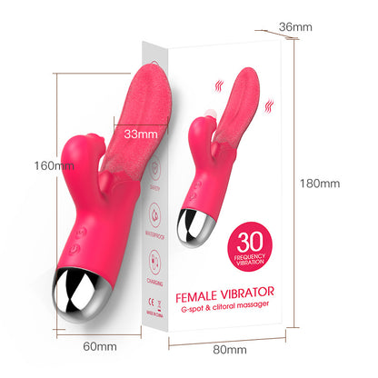 Double Tongue Licking Vibrator-EROSREALM