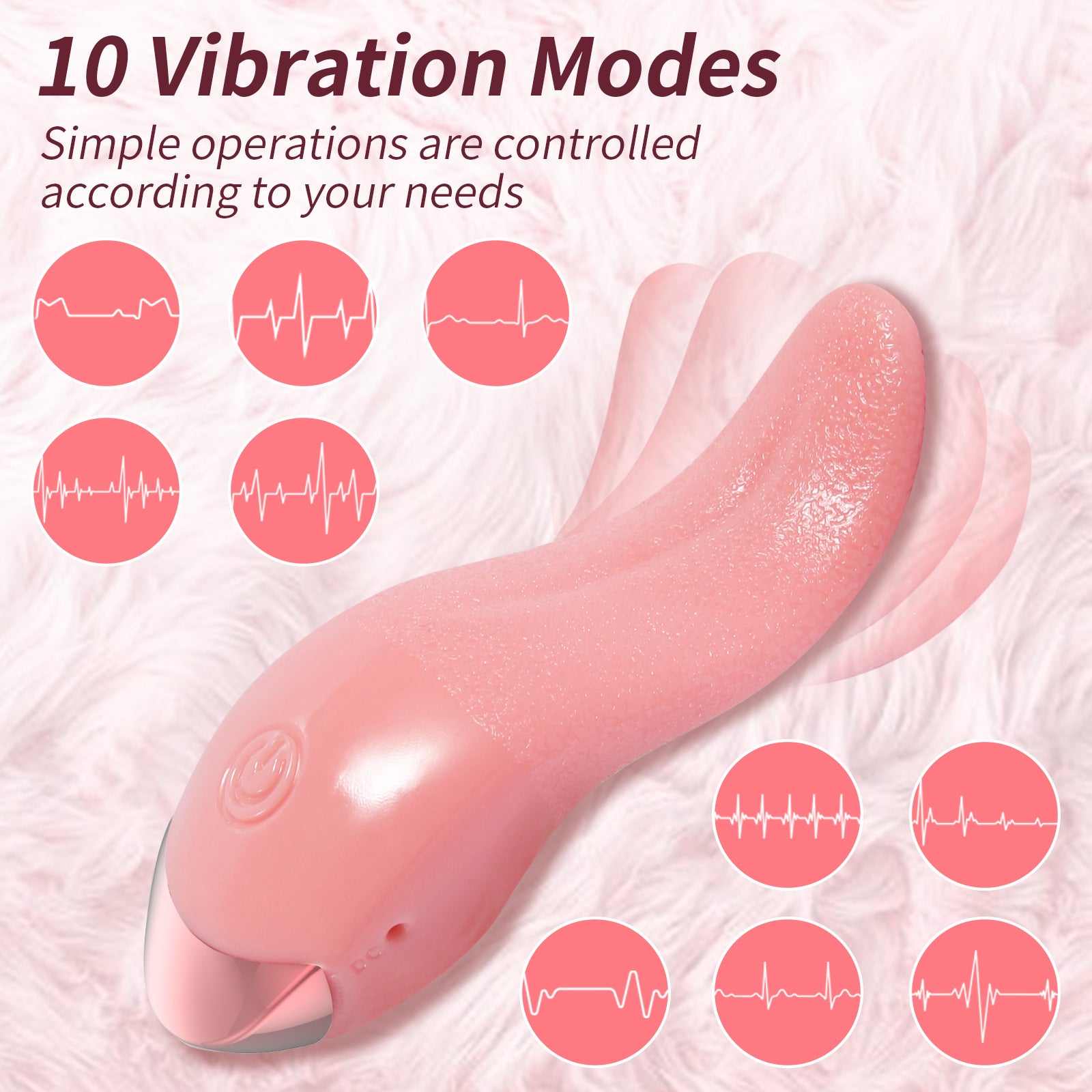 silicone Tongue-licking Vibrator-EROSREALM