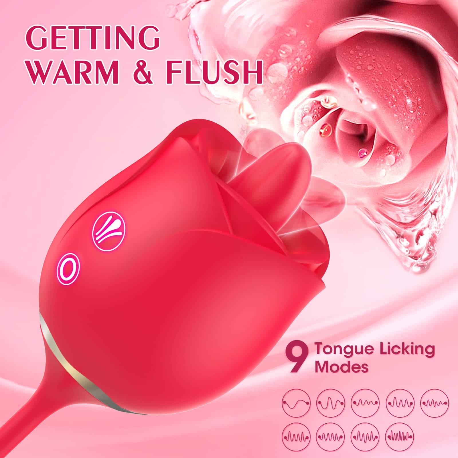 3 In 1 Rose Toy Thrusting Vibrator G Spot Clit Bullet Vibrators-EROSREALM