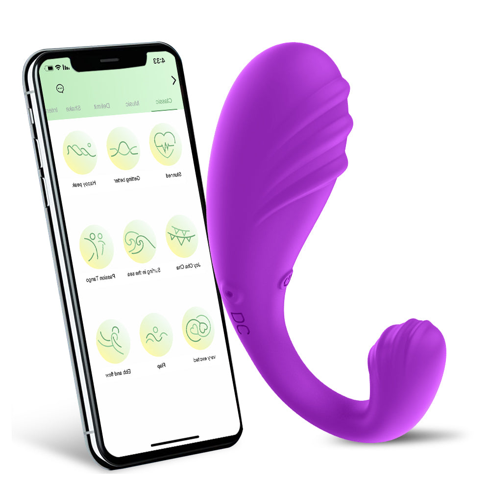 App Remote Control Double Strong Shock Panty Vibrator-EROSREALM