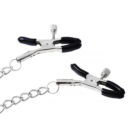 Metal Nipple Clips Breast Clip With Chian Couples Sex Toys-EROSREALM