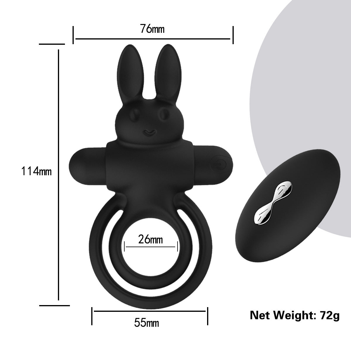 9 Vibrating Rabbit Multi-functional Cock Ring For Couple Play-EROSREALM