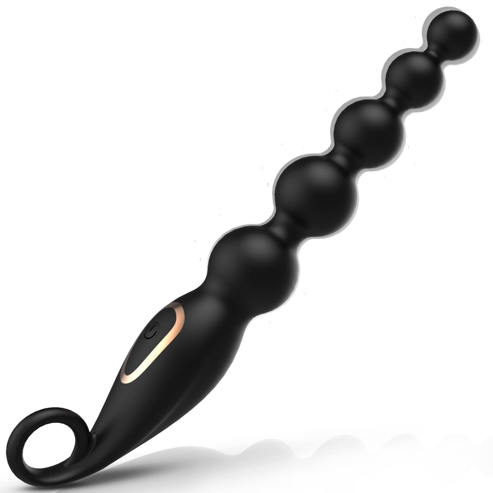 Vibrating Anal Beads Butt Plug. Graduated Design Silicone Anal Vibrator with 7 Vibration Modes Rechargeable Waterproof G-spot Anal Sex Toy for Men. Women and Couples-EROSREALM