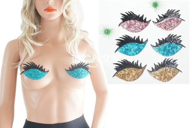 Hotsexy Nipple Cover Eye Bead Fashion Fun Silicone Breast Patch-EROSREALM