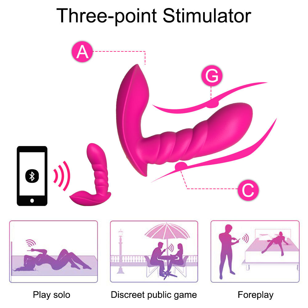 App Control Wearable G-spot Vibrating Panties-EROSREALM