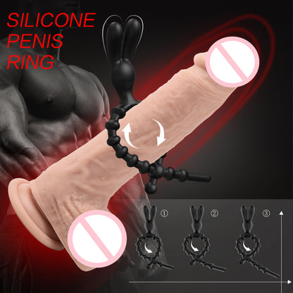 Rabbit Adjustable Cock Ring Delayed Ejaculation Ring-EROSREALM