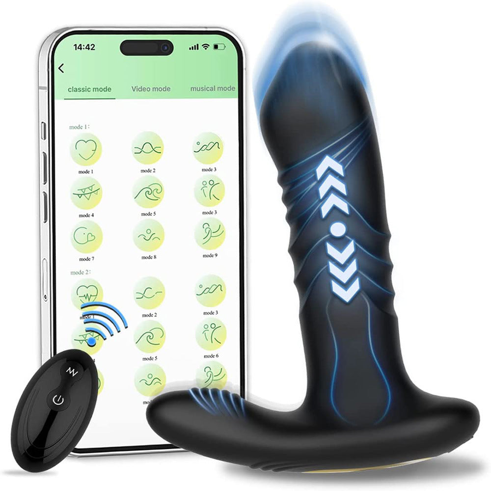 App Remote Control Telescopic Vibration Prostate Massager-EROSREALM