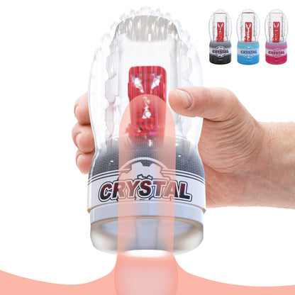 Crystal Transparent Male Manual Masturbation Cup-EROSREALM