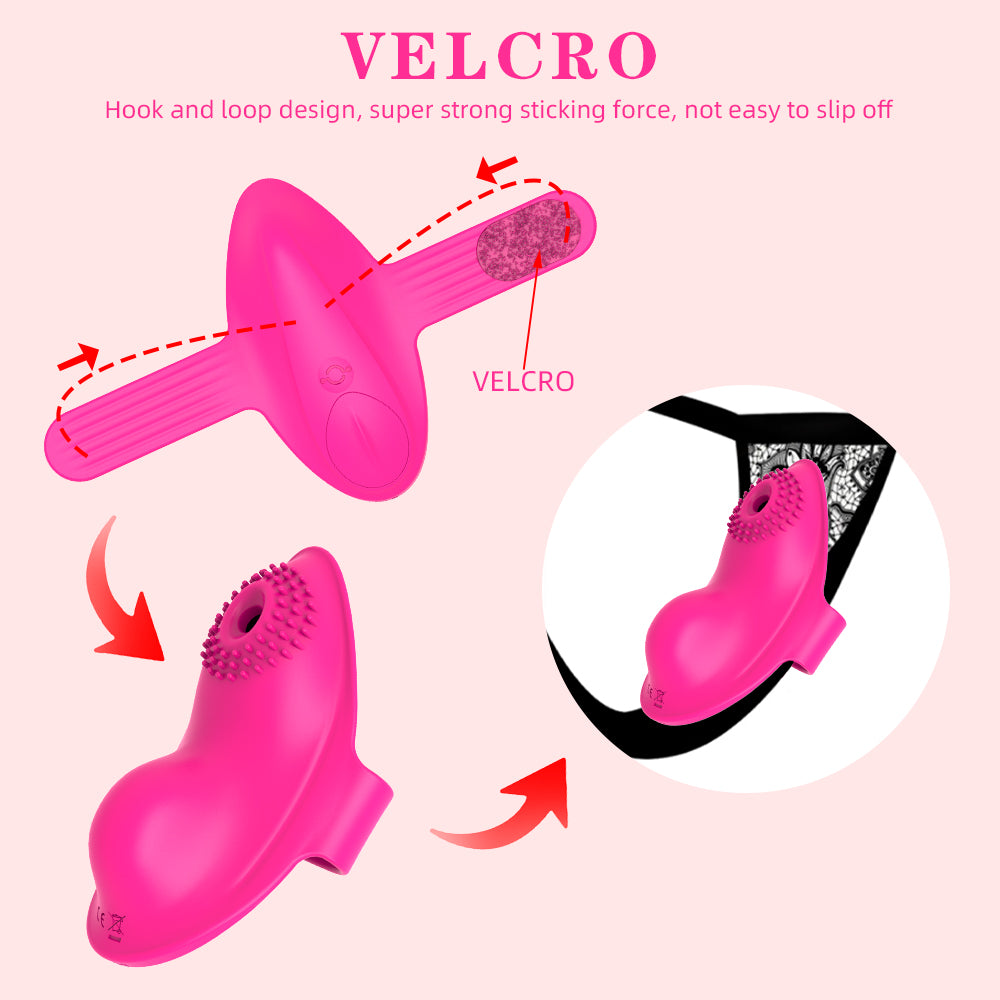 Velcro 3-in-1 Wireless Remote Control Invisible Panty Suction Vibrator-EROSREALM