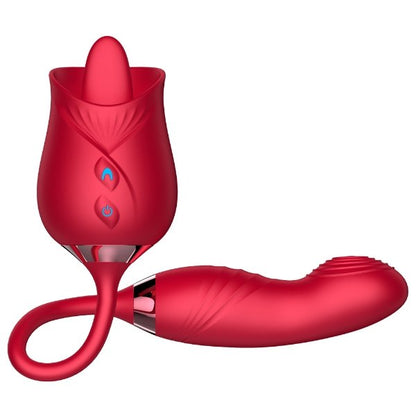 Rose Toy with Attachment Flapping G Spot Dildo-EROSREALM