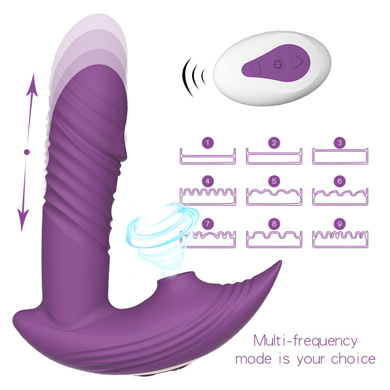 Marilyn 3-in-1 Remote Control Telescopic Dildo Panty Vibrator-EROSREALM