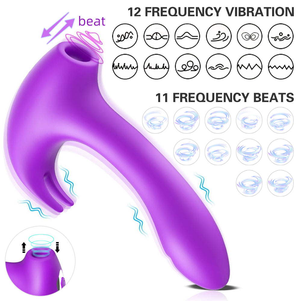 Tapping Vibration Double Pleasure Hammer Vibrator G-spot Clitoris Massager-EROSREALM