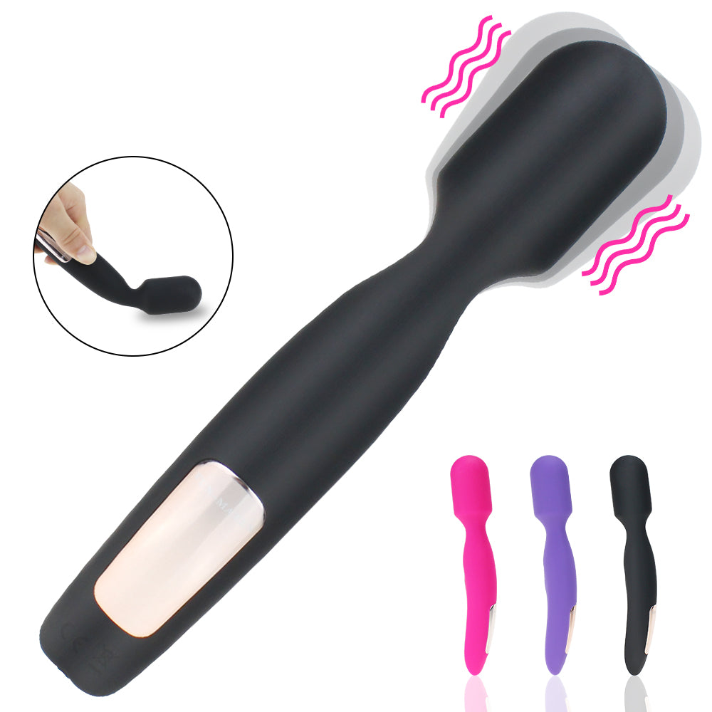 8 Frequency Strong Shock Silicone Wand Vibrator-EROSREALM