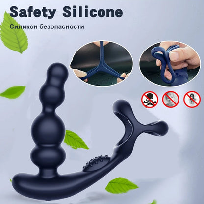 Wireless Remote Control 360° Rotating Vibrating Prostate Massager-EROSREALM