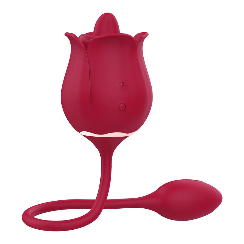 Pink Sobriety Rose Toy with Bullet Vibrator-EROSREALM