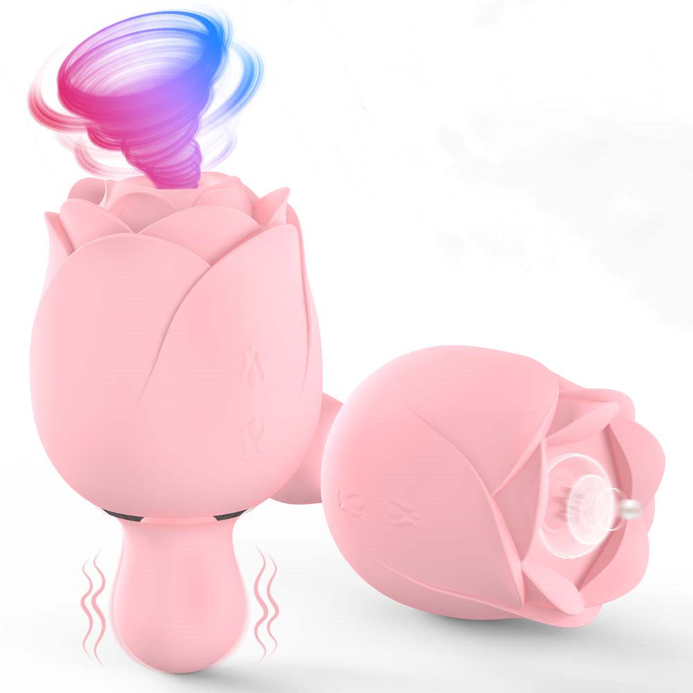 Sucking Tapping 2 in 1 Rose Toy with Detachable Attachment-EROSREALM