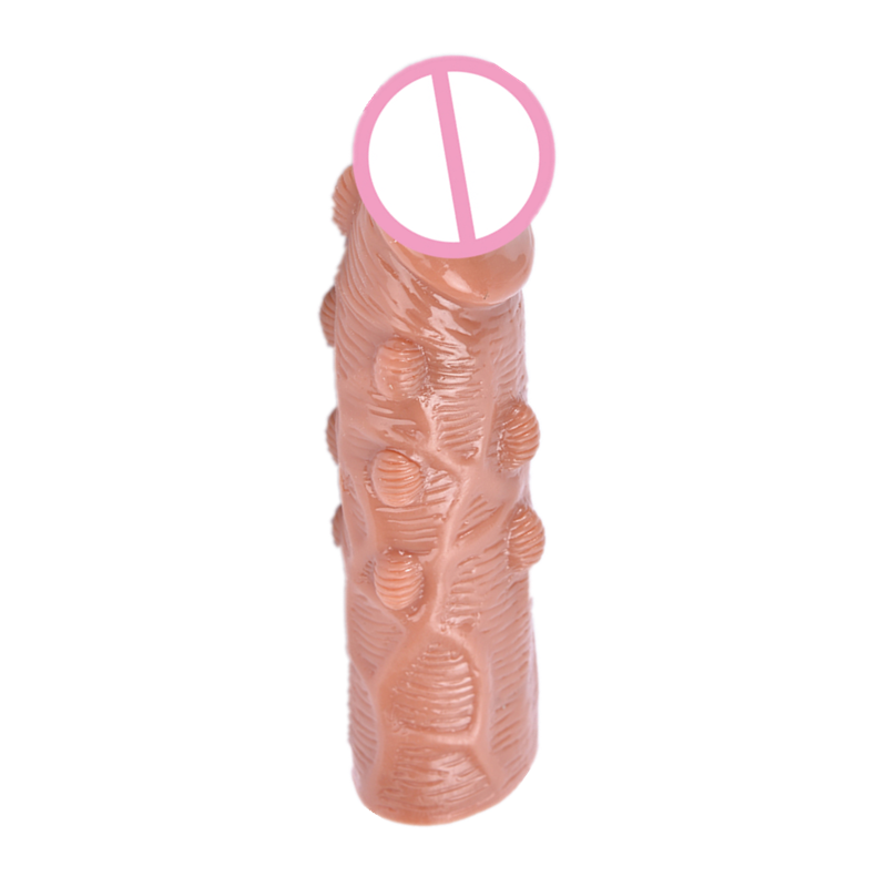 Lengthened Penis Sleeve Thickened Wolf Tooth Sleeve Sex Toy For Adults-EROSREALM