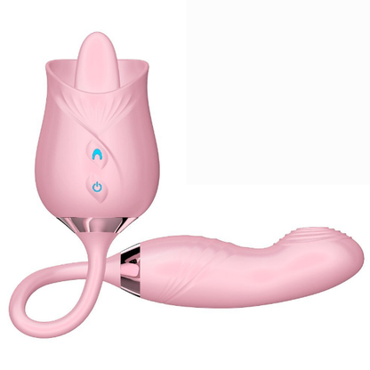 Rose Toy with Attachment Flapping G Spot Dildo-EROSREALM