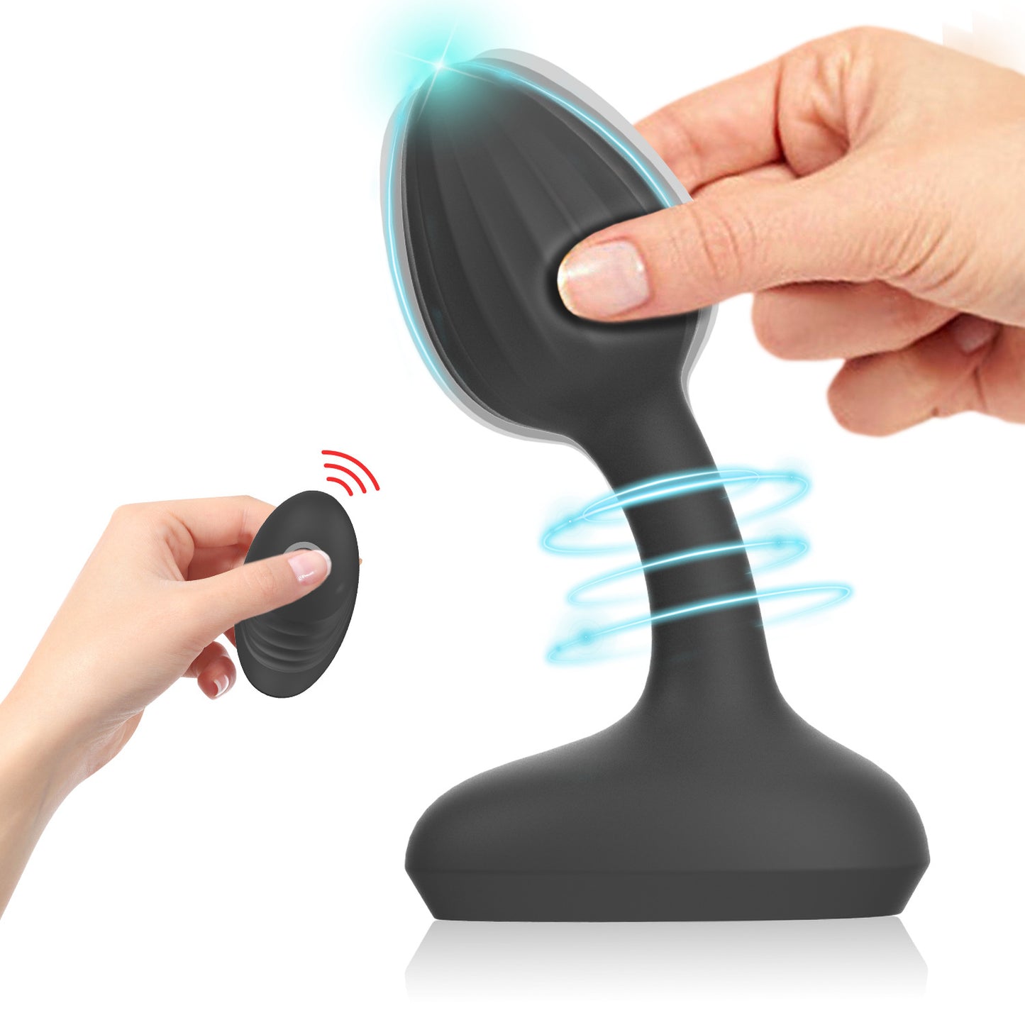 Wireless Remote Control Mushroom Head Vibrating Anal Plug-EROSREALM