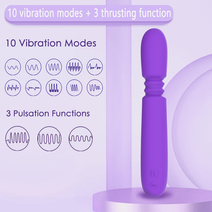 2-in-1 Thrusting G-spot Vibrator-EROSREALM