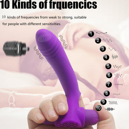 Finger Sleeve Vibrator With 10 Powerful Vibration Vaginal Massager Clitoris Stimulator-EROSREALM