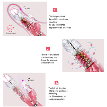 12 Speeds Rabbit Vibrator G-spot Vagina Massager-EROSREALM