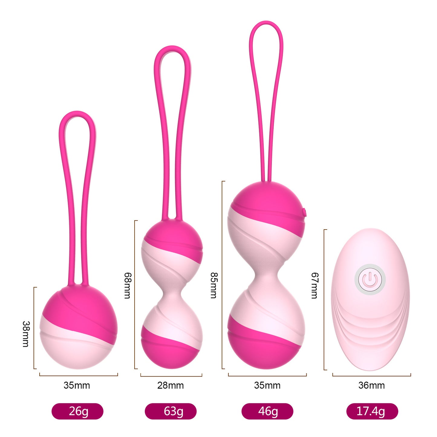 Two-color Series Remote Control Kegel Ball-EROSREALM