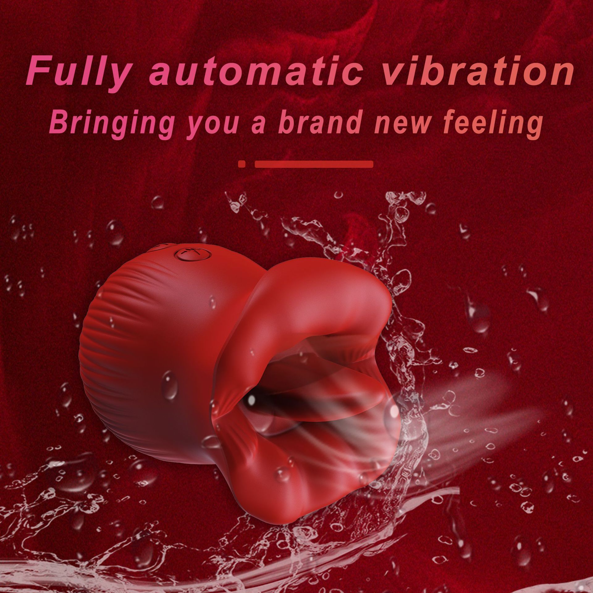 Upgraded 8 Speeds Rose Tongue Licking Clit Nipple Vibrator-EROSREALM