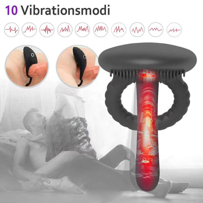 Double Shock Vibration Cock Ring For Couples-EROSREALM