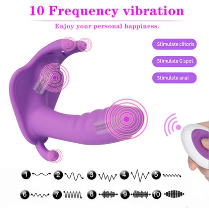 M3 Remote Control Clit G spot Rabbit Dildo Vibrator-EROSREALM