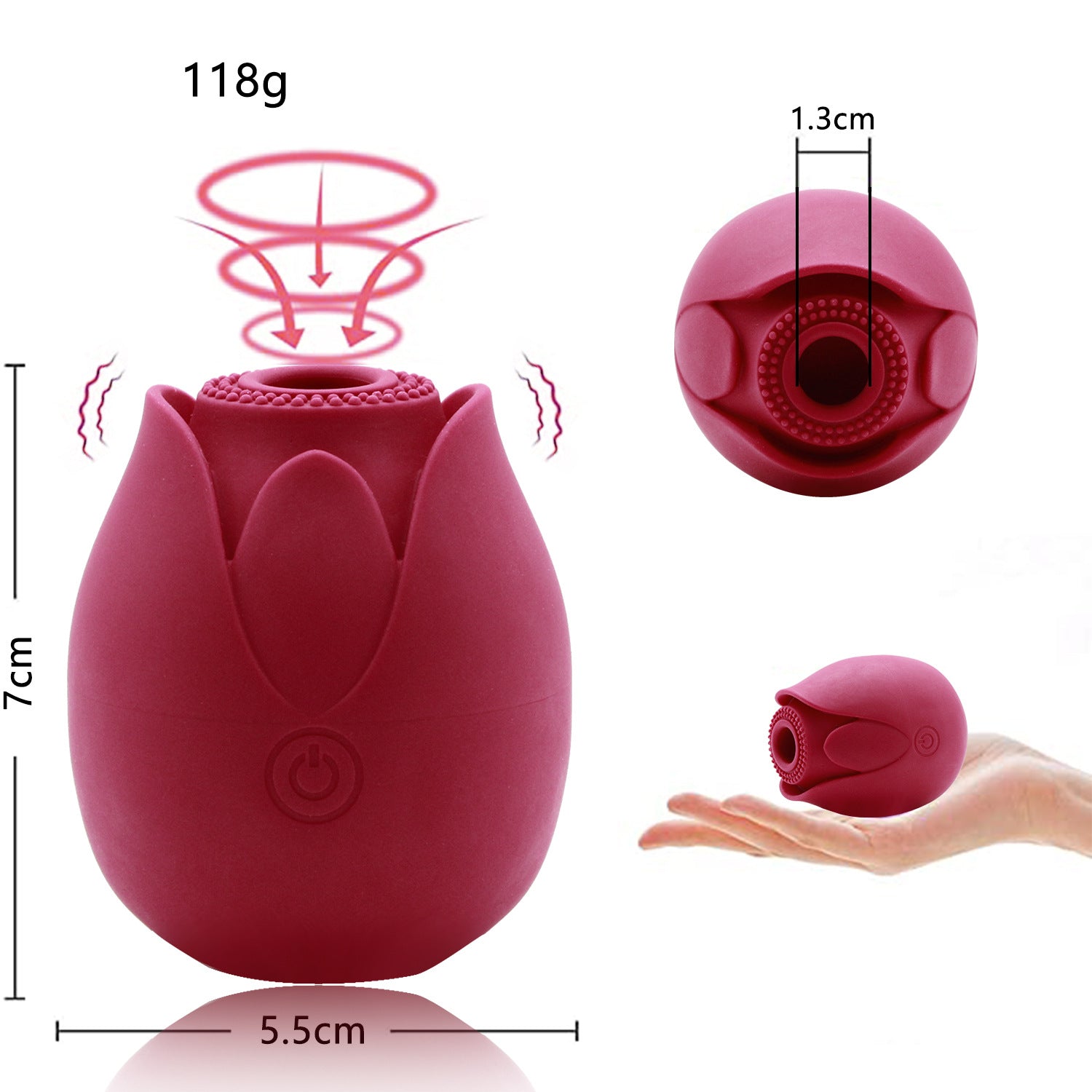 Rose Toy Lotus Sucking Vibrator With 10 Modes-EROSREALM