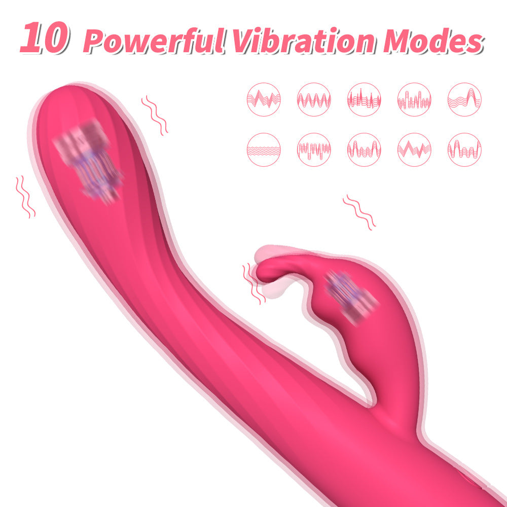 2 Point Stimulation Strong Shock G-spot Vibrator-EROSREALM