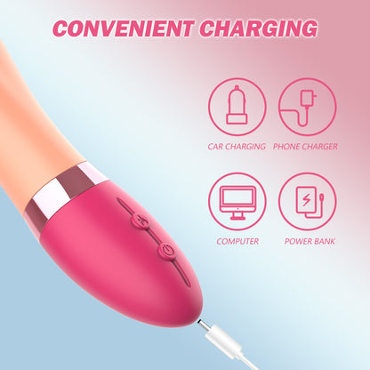 3-in-1 Swinging And Heating Tongue Vibrator-EROSREALM