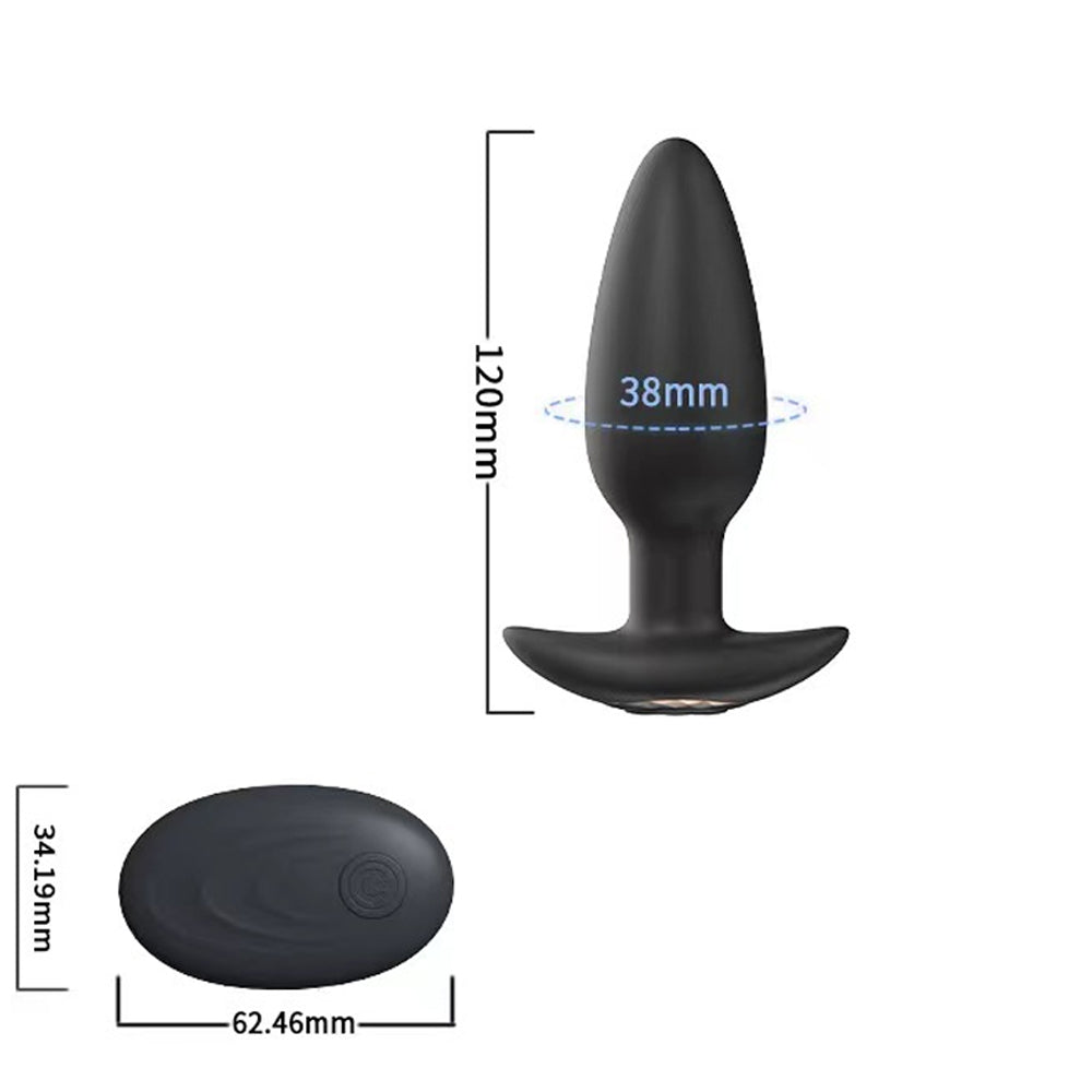 Wireless Remote Control 10 Modes Vibrating Butt Plug-EROSREALM