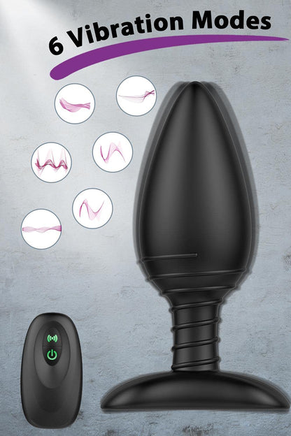 Vibrating Butt Plug. Silicone Rechargeable Anal Vibrator-EROSREALM