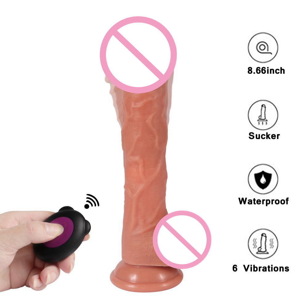 Thrusting Vibrating Dildo Masturbation Device-EROSREALM