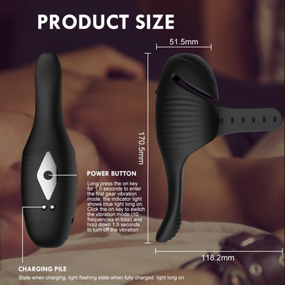 10 Modes Penis Delay Trainer Automatic Glans Stimulate Massager-EROSREALM